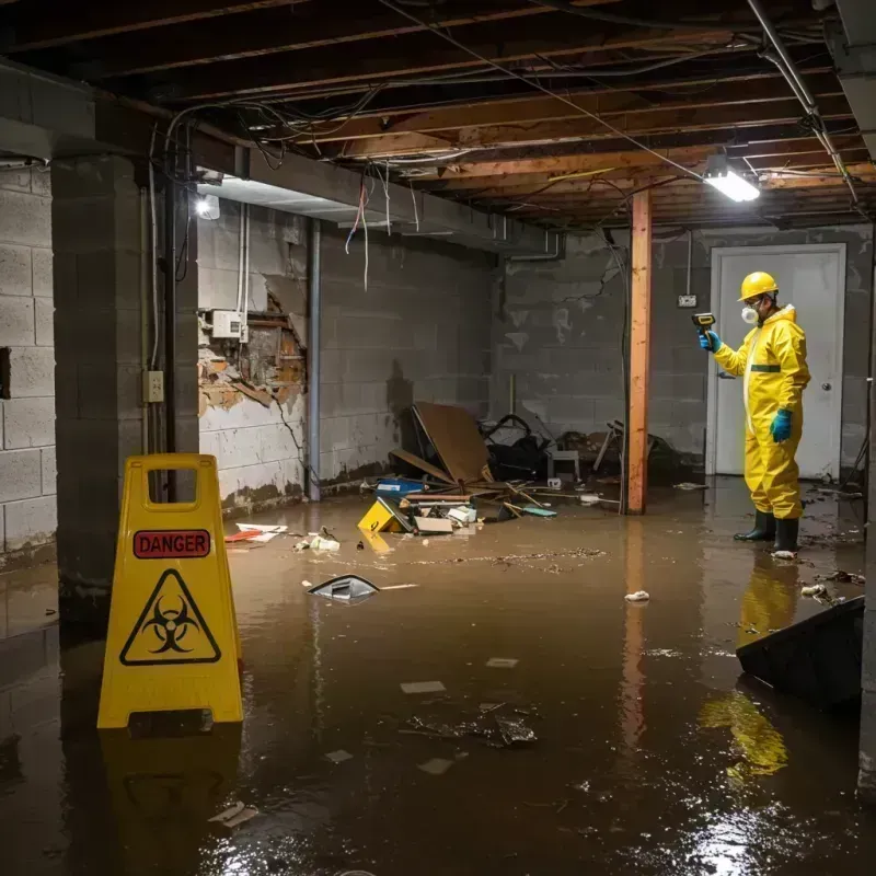 Flooded Basement Electrical Hazard in Kenton County, KY Property